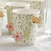 Floral Baby Shower Cups 8pk